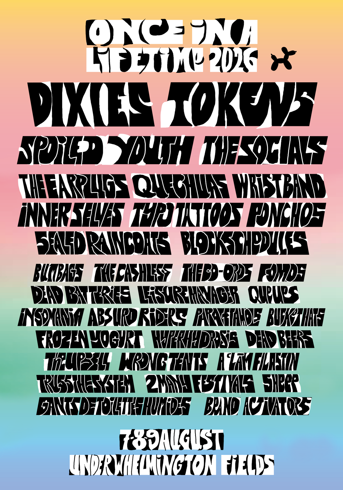 Once in a lifetime festival 2026 poster