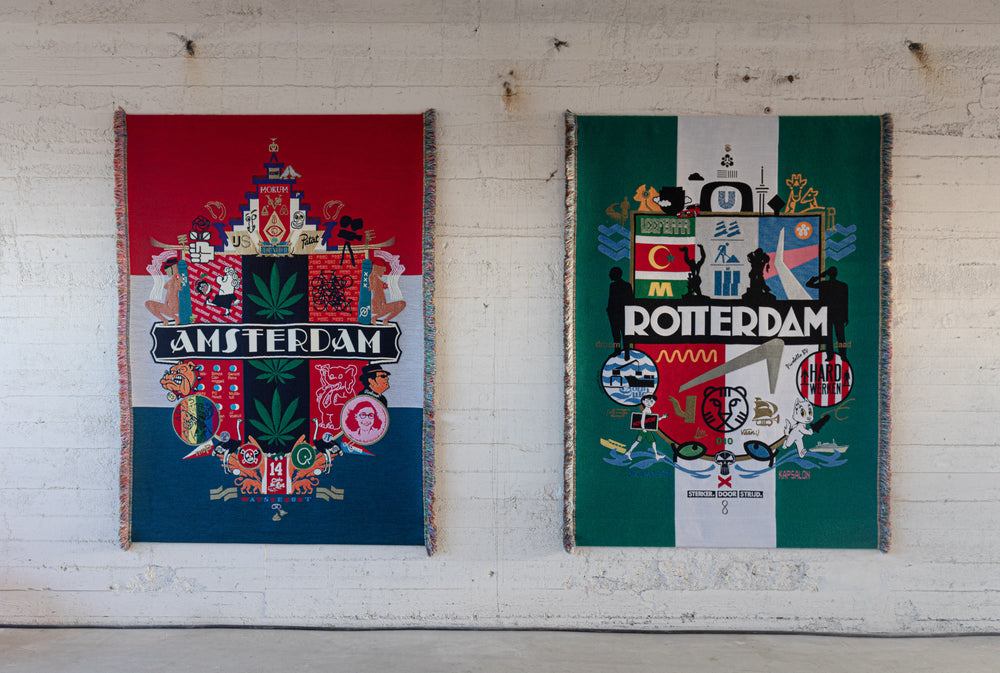 rotterdam Amsterdam city crests tapestry heraldry 75b object wandkleed stadsdesign museum heraldiek wapens stadswapens